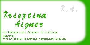 krisztina aigner business card